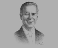 Sketch of  Joseph R Biden, US Vice-President, on Mongolia’s democratic reforms 