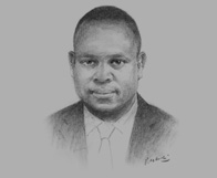 Sketch of Ovie Ukiri, Managing Partner, Ajumogobia & Okeke, on the mining industry 
