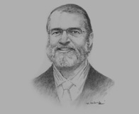 Sketch of Dr Lachlan Forrow, President, International Foundation of the Albert Schweitzer Hospital