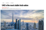 UAE is the most stable Arab nation