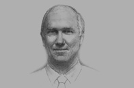 Sketch of <p>Peter Graham, Managing Director, ExxonMobil PNG</p>
