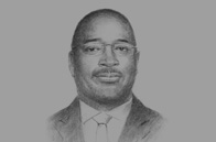 Sketch of <p>Etienne Dieudonné Ngoubou, Minister of Petroleum and Hydrocarbons</p>
