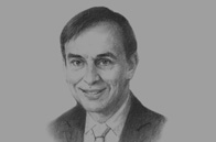 Sketch of <p>Frank Legré, Managing Director for Africa, Air France </p>
