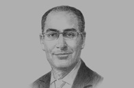 Sketch of <p>Ibrahim Saif, Minister of Planning and International Cooperation (MoPIC)</p>
