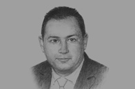 Sketch of <p>Mohamed Omran, CEO, Egyptian Exchange (EGX)</p>
