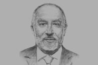 Sketch of <p>Eleodoro Mayorga, Minister of Energy and Mines</p>
