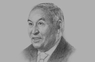 Sketch of <p>Enrique García Rodríguez, Executive President, CAF development bank of Latin America</p>
