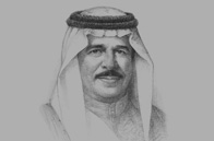 Sketch of <p>King Hamad bin Isa Al Khalifa on the march towards reform</p>
