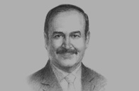 Sketch of <p>Abdul Hussain bin Ali Mirza, Minister of Energy</p>
