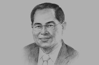 Sketch of <p>Lim Hng Kiang, Singapore Minister for Trade and Industry</p>
