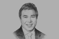 Sketch of <p>Awang Tengah bin Ali Hasan, Minister of Resource Planning and Environment, Minister of Public Utilities and Minister of Industrial Development</p>
