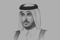 Sketch of <p>Sheikh Abdullah bin Nasser bin Khalifa Al Thani, Prime Minister and Minister of Interior</p>
