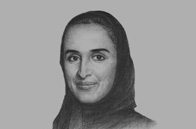 Sketch of <p>Sheikha Hind bint Hamad Al Thani, Vice-Chairperson, Qatar Foundation, and Vice-Chairperson, Supreme Education Council</p>

