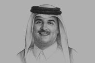 Sketch of <p>Sheikh Tamim bin Hamad Al Thani, Emir of Qatar</p>
