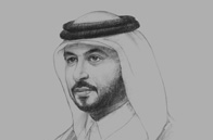 Sketch of <p>Eisa bin Saad Al Nuaimi, Minister of Administrative Development </p>
