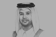 Sketch of <p>Sheikh Ahmed bin Jassim bin Mohamed Al Thani, Minister of Economy and Commerce</p>
