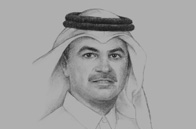 Sketch of <p>Nasser bin Ali Al Mawlawi, President, Ashghal (the Public Works Authority)</p>
