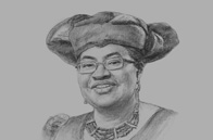 Sketch of <p> OBG talks to Ngozi Okonjo-Iweala, Coordinating Minister of the Economy and Minister of Finance </p>
