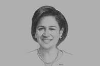 Sketch of <p>OBG talks to Prime Minister Kamla Persad-Bissessar</p>
