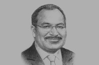 Sketch of <p>Prime Minister Peter O’Neill</p>
