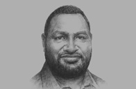 Sketch of <p>James Marape, Minister of Finance, Papua New Guinea</p>
