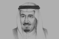 Sketch of <p>King Salman bin Abdulaziz Al Saud, Custodian of the Two Holy Mosques</p>
