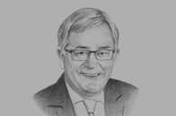 Sketch of <p> Andrew Robb, Australian Minister for Trade and Investment </p>
