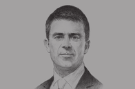 Sketch of <p>Manuel Valls, Prime Minister of France</p>
