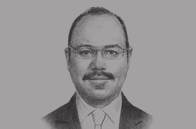 Sketch of <p>Hany Kadry Dimian, Minister of Finance</p>
