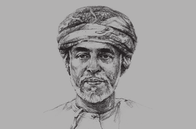 Sketch of <p>Sultan Qaboos bin Said Al Said</p>
