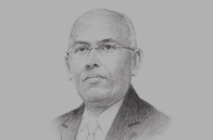 Sketch of <p>Ilyas Moussa Dawaleh, Minister of Economy and Finance</p>
