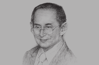 Sketch of <p>Majesty Bhumibol Adulyadej, King of Thailand</p>
