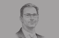 Sketch of <p>Tobias Ellwood, MP and Minister for the Middle East and North Africa, UK Foreign and Commonwealth Office</p>
