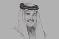 Sketch of <p>Sheikh Tamim bin Hamad Al Thani, Emir of Qatar</p>
