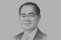 Sketch of <p>Lim Hng Kiang, Singapore Minister for Trade and Industry</p>
