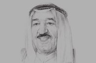 Sketch of <p>Emir Sheikh Sabah Al Ahmed Al Jaber Al Sabah</p>
