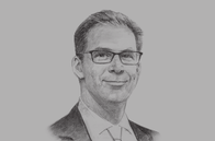 Sketch of <p>Tobias Ellwood, MP and Minister for the Middle East and North Africa, UK Foreign and Commonwealth Office</p>

