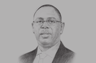 Sketch of <p>Macky Sall, President of Senegal</p>
