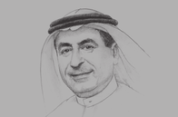 Sketch of <p>Suleiman Al Hamdan, Minister of Transport</p>
