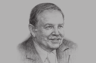 Sketch of <p>President Abdelaziz Bouteflika</p>
