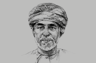 Sketch of <p>Sultan Qaboos bin Said Al Said</p>
