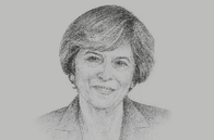 Sketch of <p>Theresa May, Prime Minister of the UK</p>
