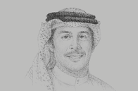 Sketch of <p>Khalid Al Rumaihi, Chief Executive, Bahrain Economic Development Board</p>
