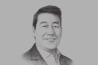 Sketch of <p>Bernie H Liu, Chairman and CEO, Golden ABC</p>
