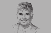 Sketch of <p>Prime Minister Ranil Wickremesinghe</p>
