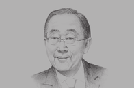 Sketch of <p>Ban Ki-moon, Former Secretary-General, UN</p>
