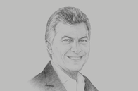 Sketch of <p>Mauricio Macri, President of Argentina</p>
