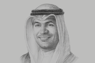 Sketch of <p>Mohammad Y Al Hashel, Governor, Central Bank of Kuwait (CBK)</p>
