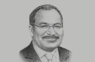 Sketch of <p>Prime Minister Peter O’Neill</p>
