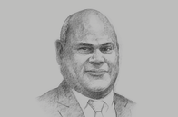 Sketch of <p>Clarence Hoot, Acting Managing Director, Investment Promotion Authority (IPA)</p>
